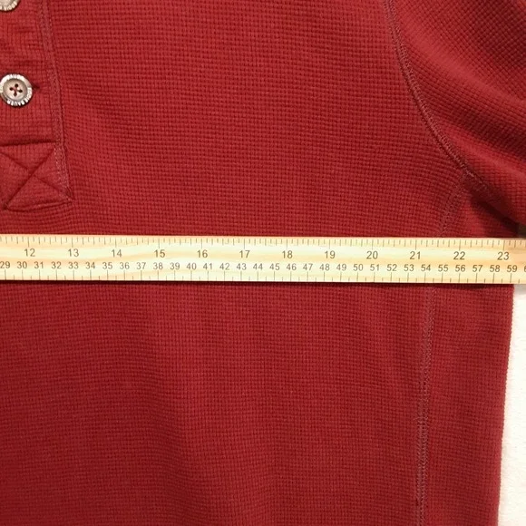 Eddie Bauer Outdoor Mens Henley Thermal Sweat Shirt Sz.Large/Burgundy/NWOT!! - Picture 8 of 10